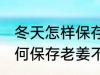 冬天怎样保存老姜不干不腐烂 冬天如何保存老姜不干不腐烂