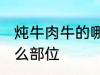 炖牛肉牛的哪个部位 炖牛肉牛选择什么部位