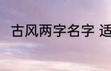 古风两字名字 适合男生的古风网名